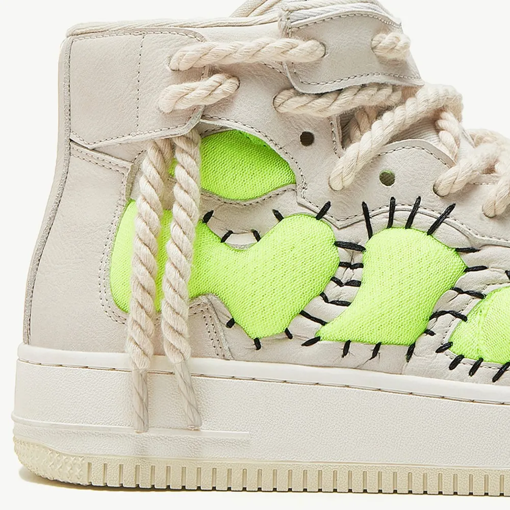 High Street Patchwork High Top Sneakers