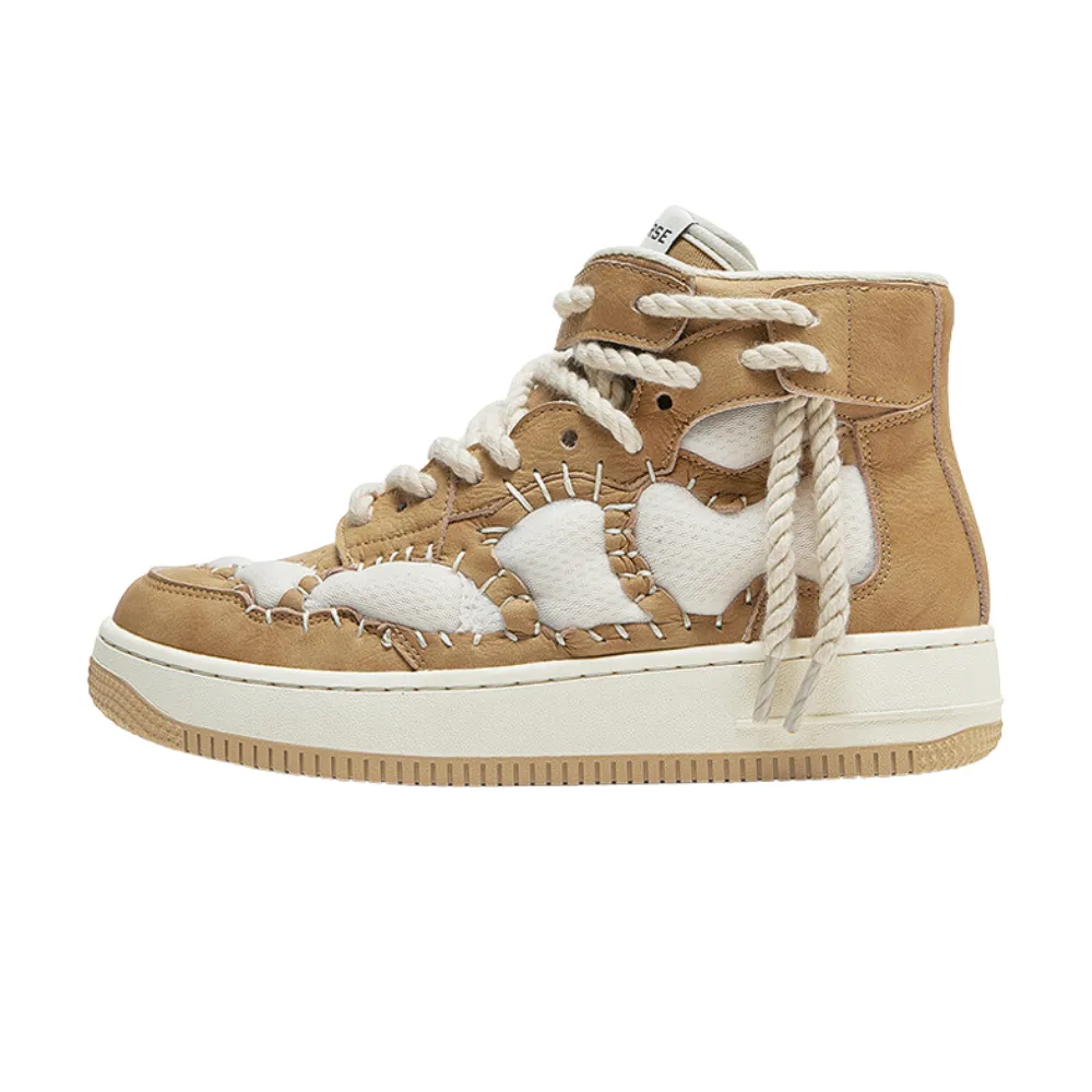 High Street Patchwork High Top Sneakers