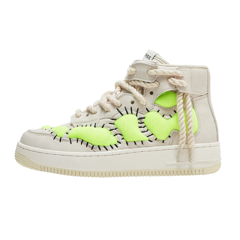 High Street Patchwork High Top Sneakers