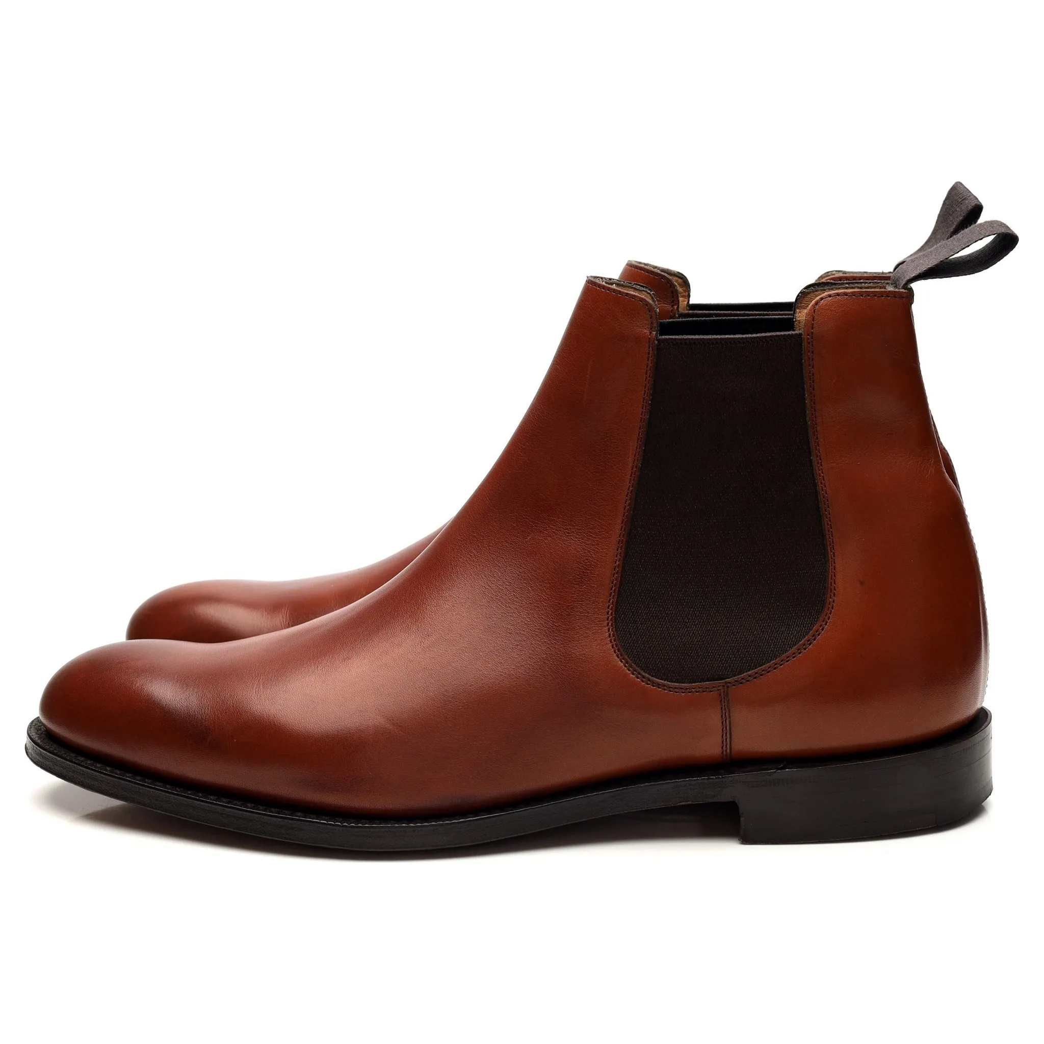 'Houston' Tan Brown Leather Chelsea Boot UK 7 G