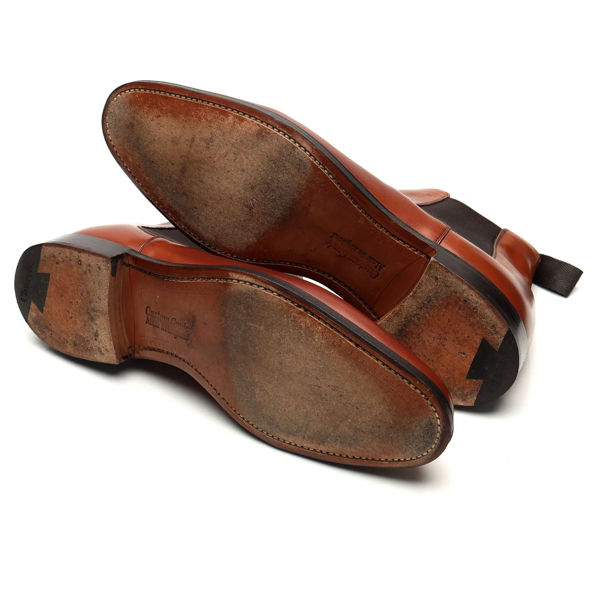 'Houston' Tan Brown Leather Chelsea Boot UK 7 G