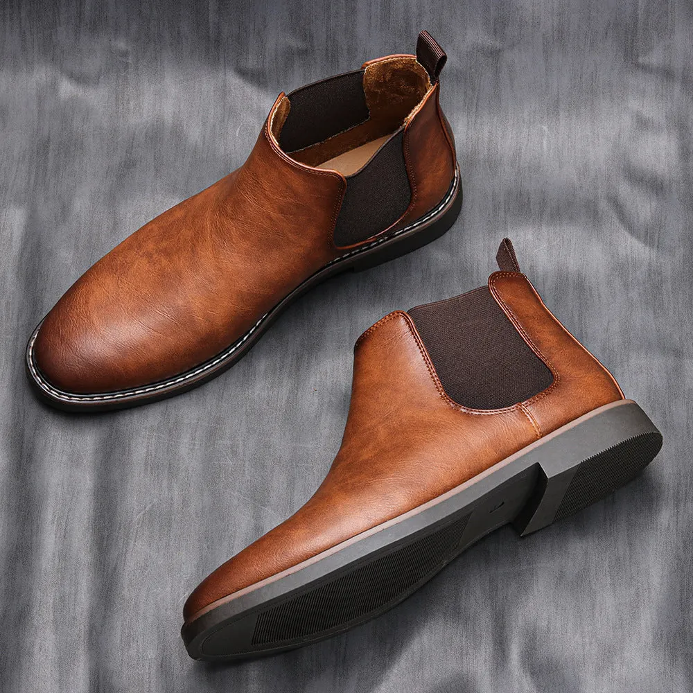 INSTOCK-Men's retro cross-border short ankle boots