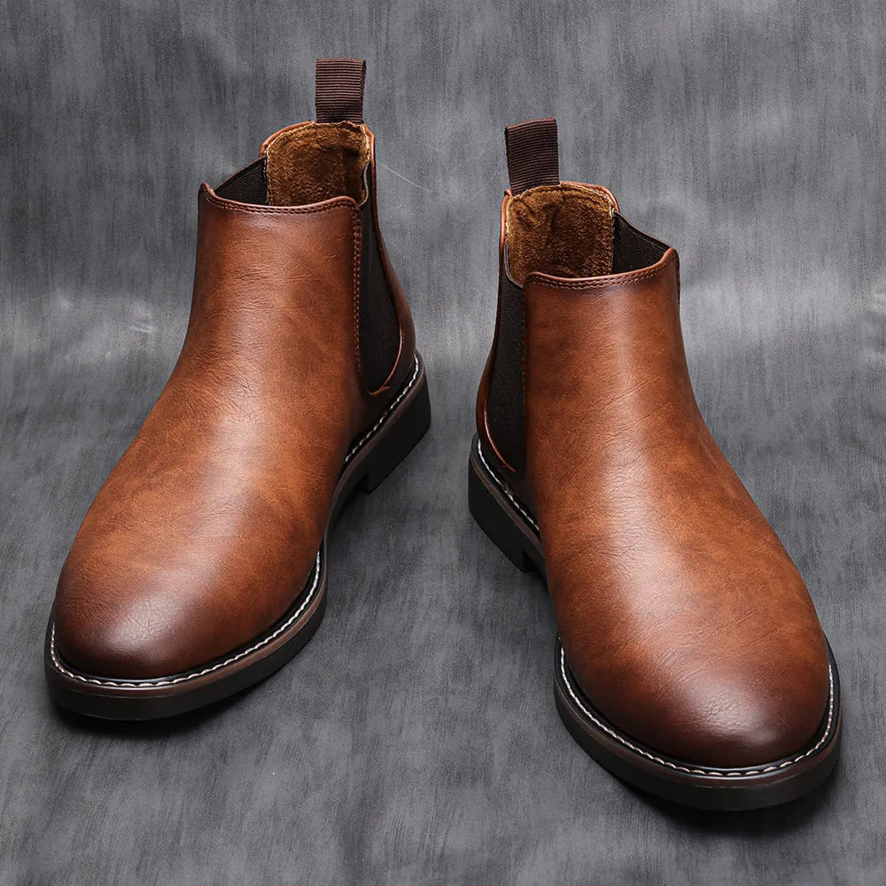 INSTOCK-Men's retro cross-border short ankle boots