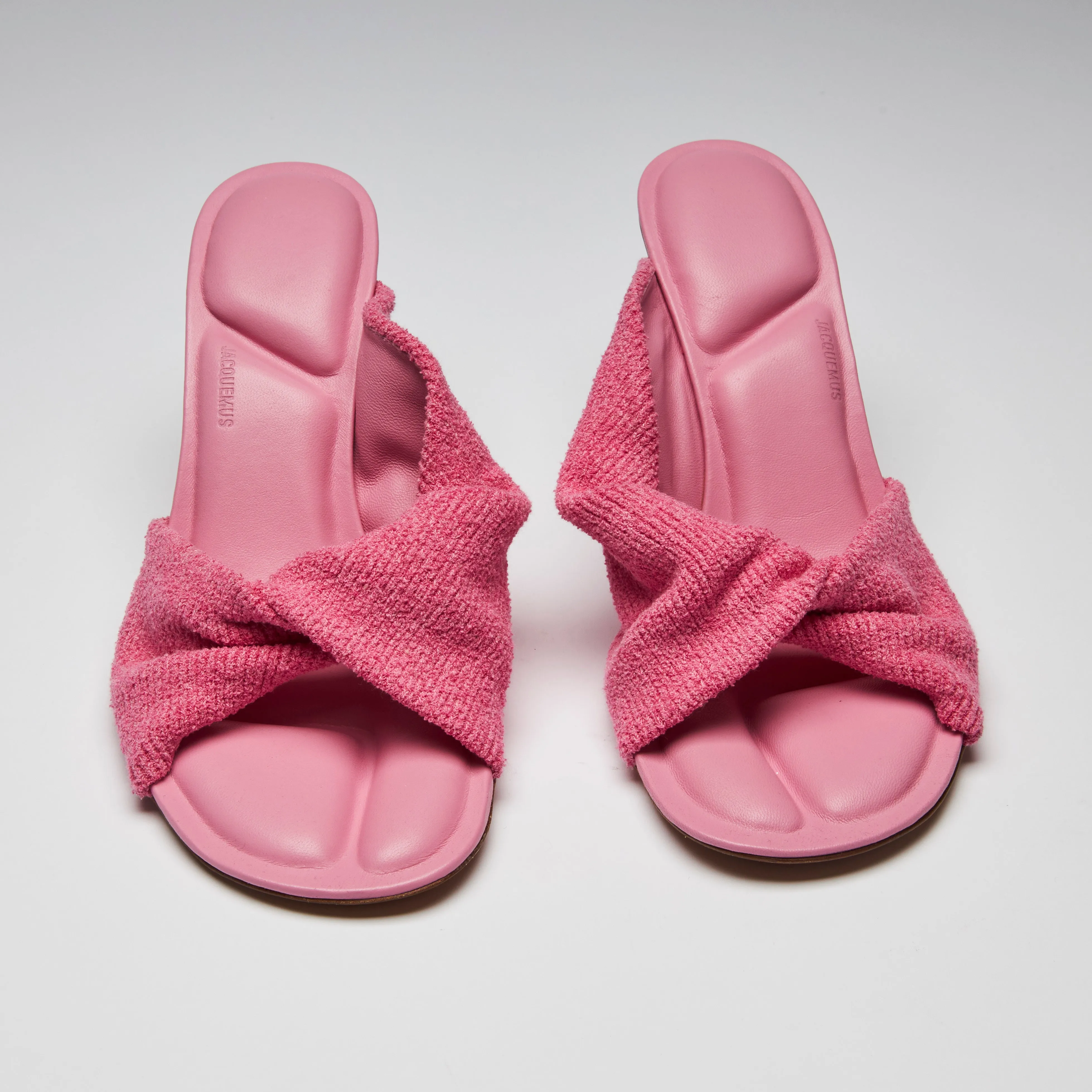 Jacquemus Pink 'Les Mules Bagnu' Heeled Sandals Size 40