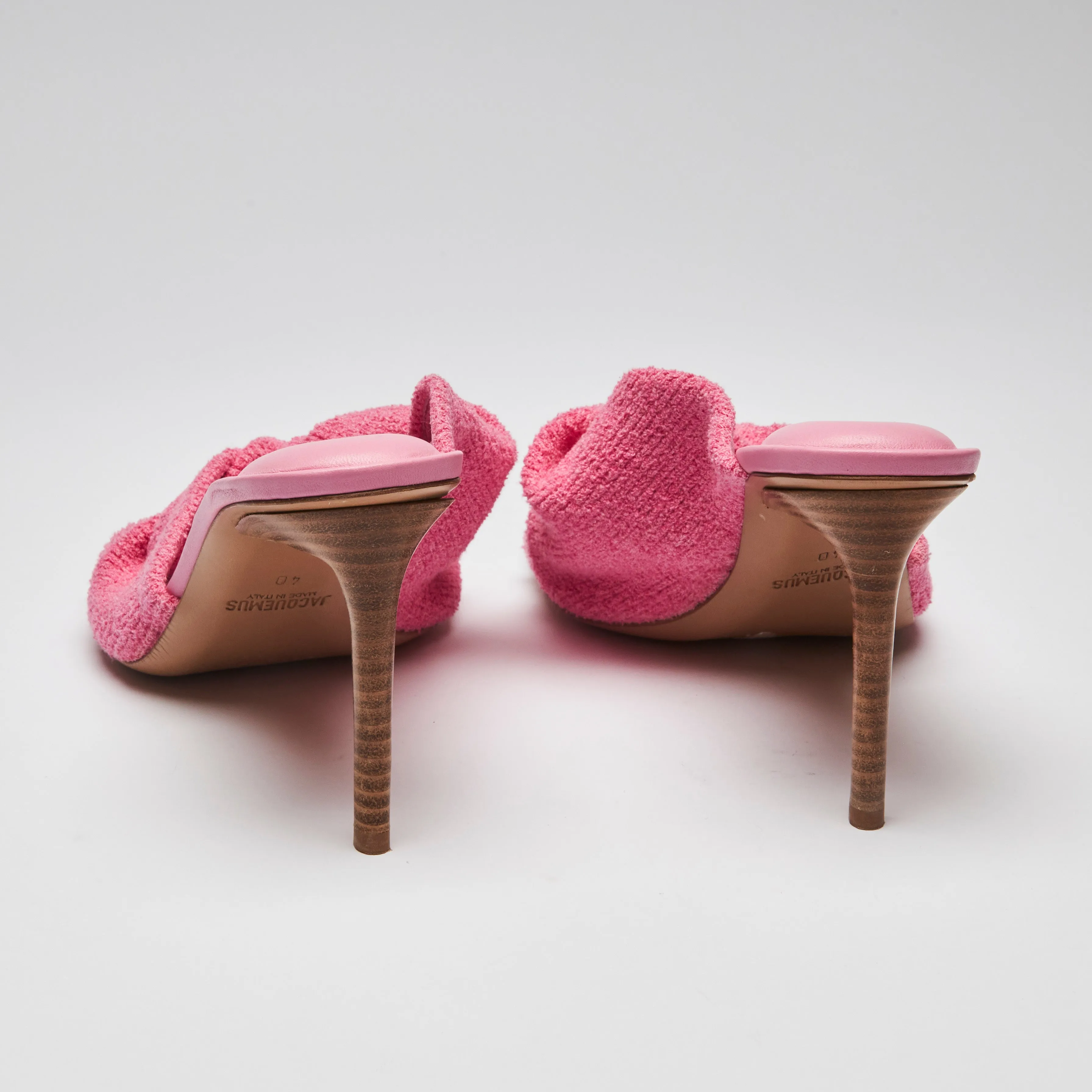 Jacquemus Pink 'Les Mules Bagnu' Heeled Sandals Size 40