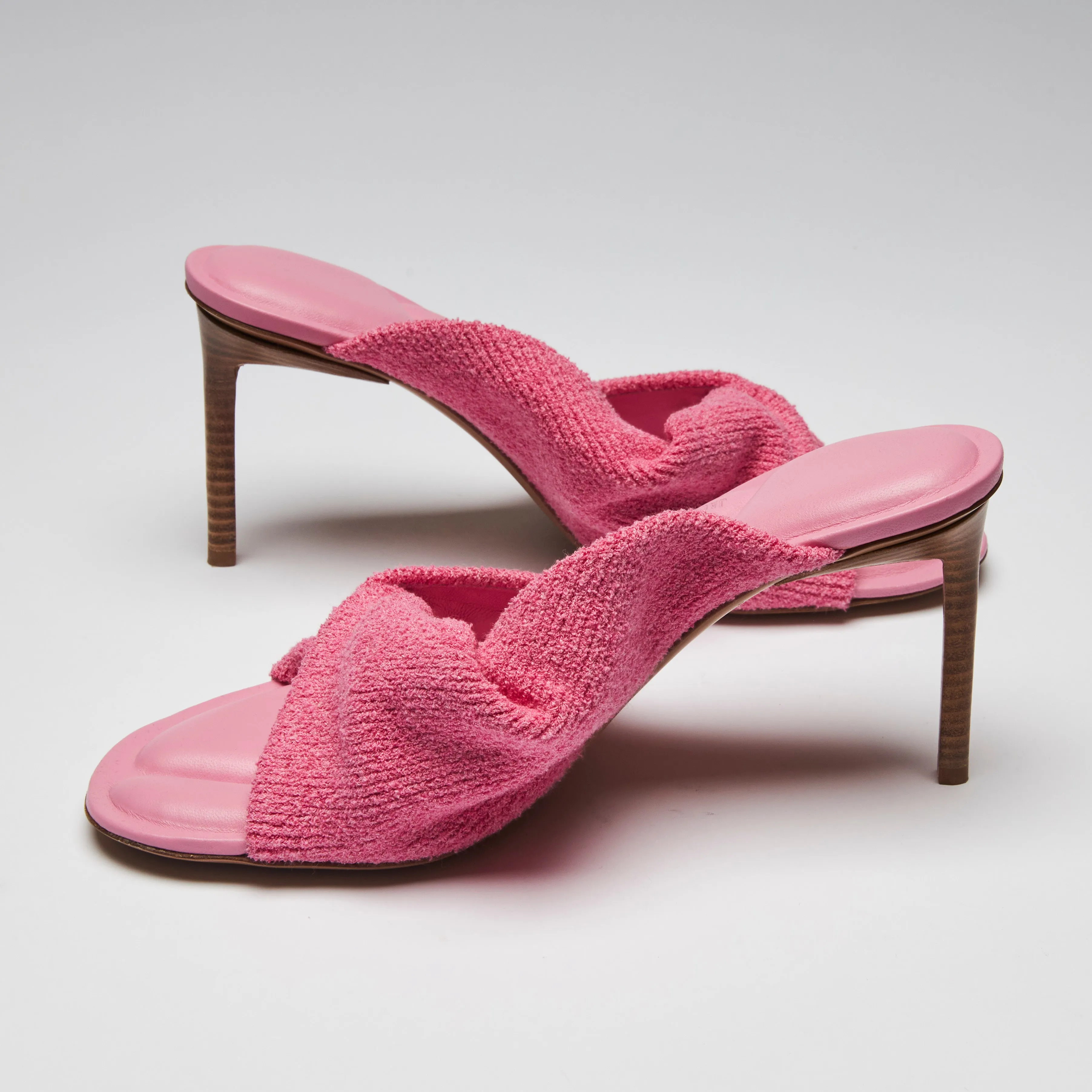 Jacquemus Pink 'Les Mules Bagnu' Heeled Sandals Size 40