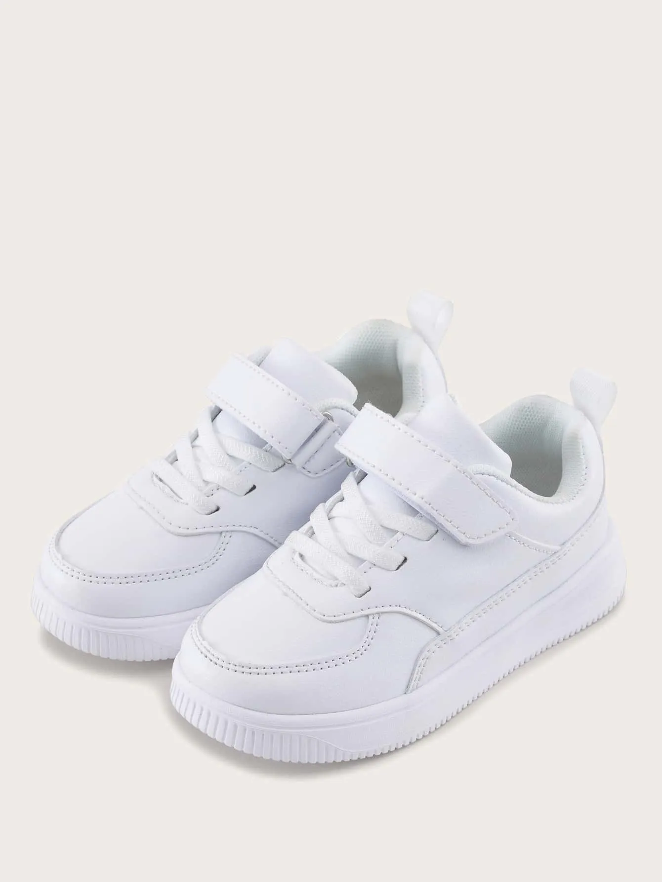 Kids Minimalist Hook-and-loop Fastener Strap Skate Shoes- FD