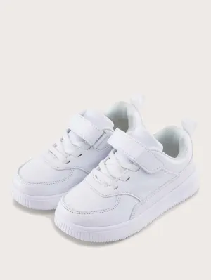 Kids Minimalist Hook-and-loop Fastener Strap Skate Shoes- FD