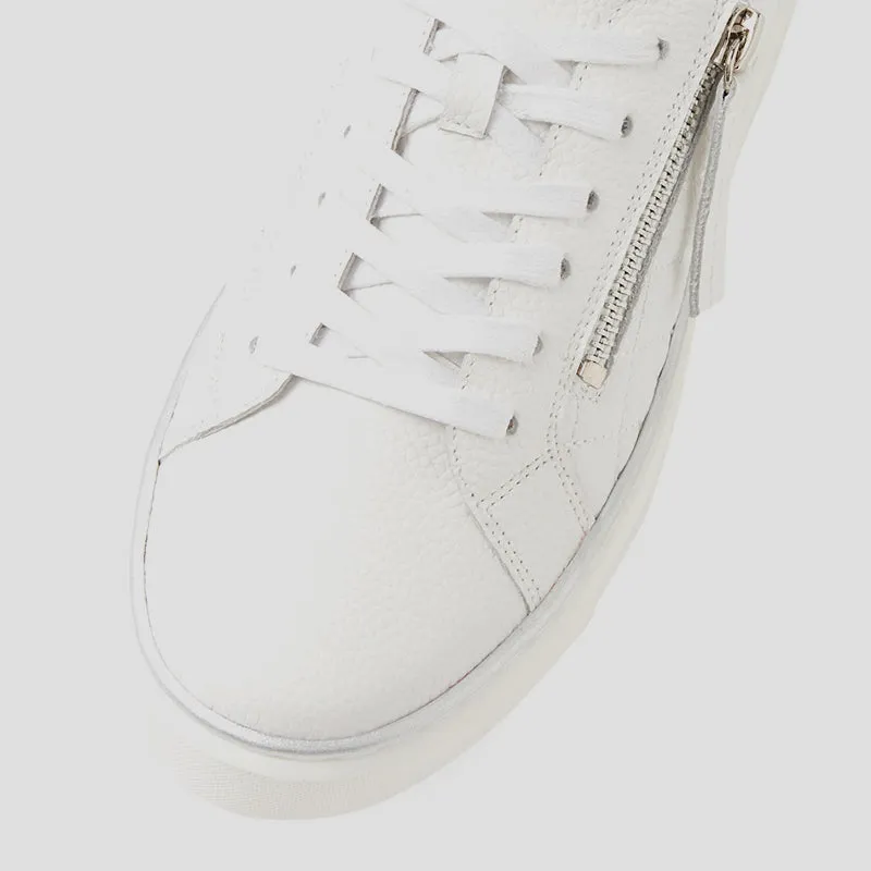 KOZIE W - WHITE-SILVER TUMBLE LEATHER