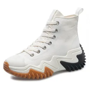 Ladies Platform High Top Canvas Shoes