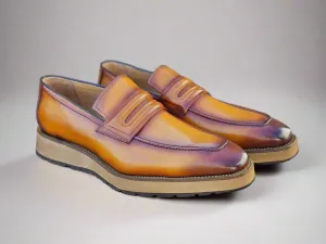 Leather Penny Loafer in Chunky Sole