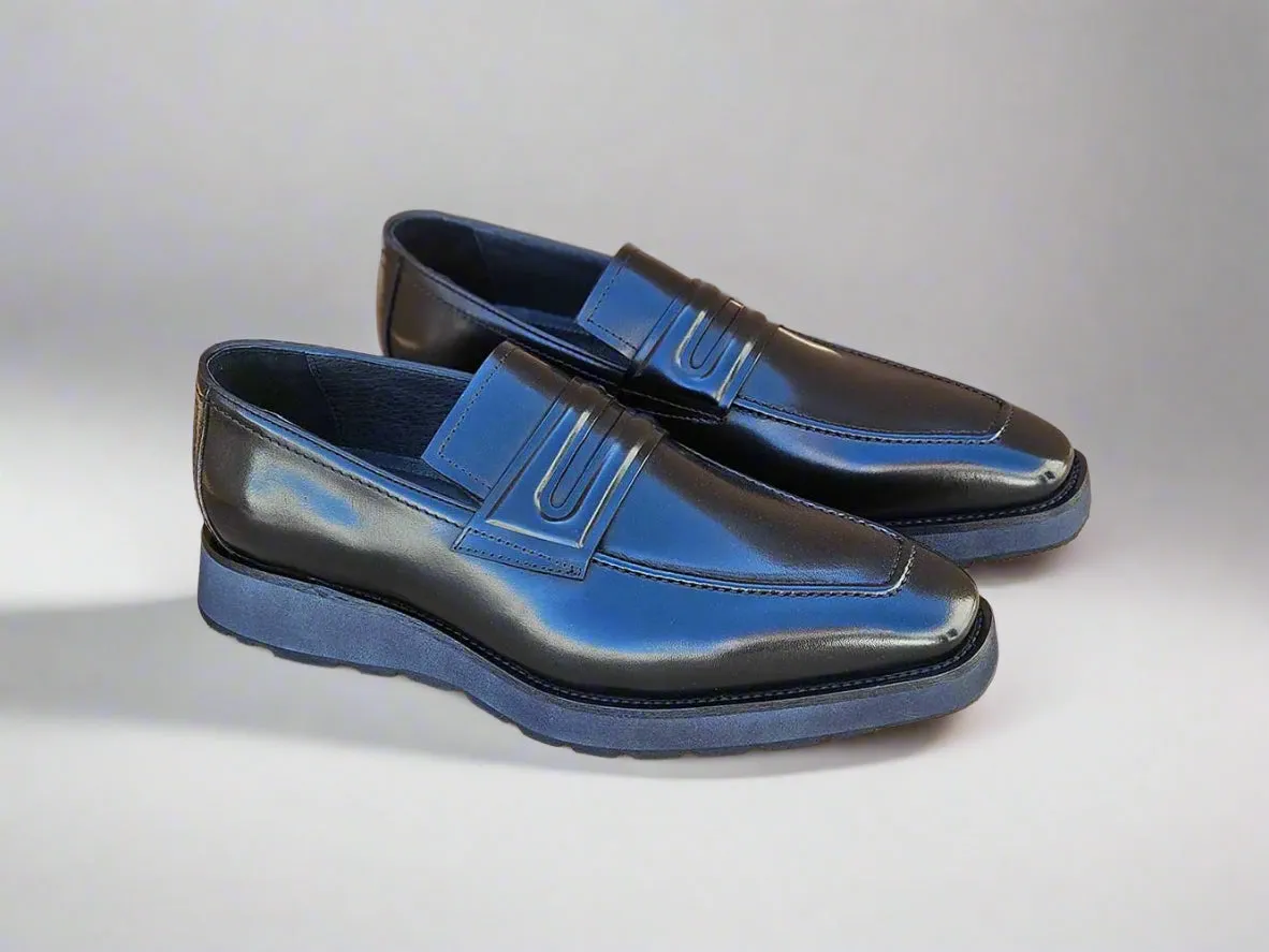 Leather Penny Loafer in Chunky Sole