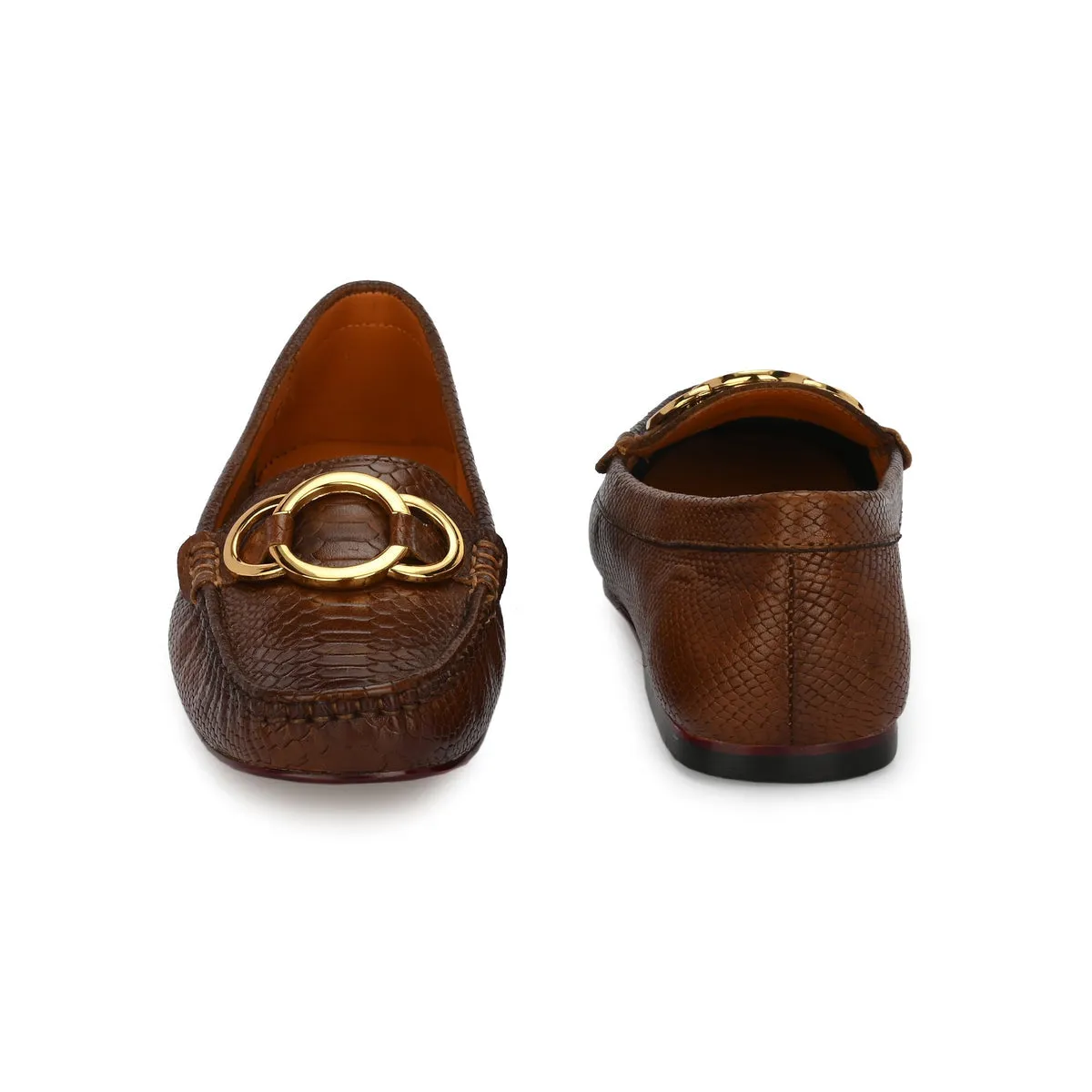 Liz Brown Leather Loafers