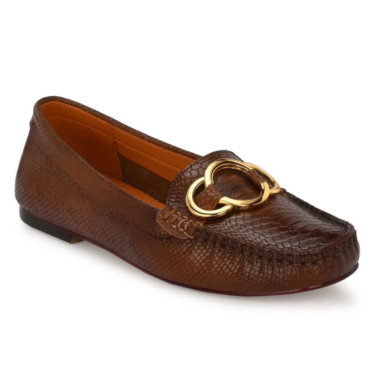 Liz Brown Leather Loafers