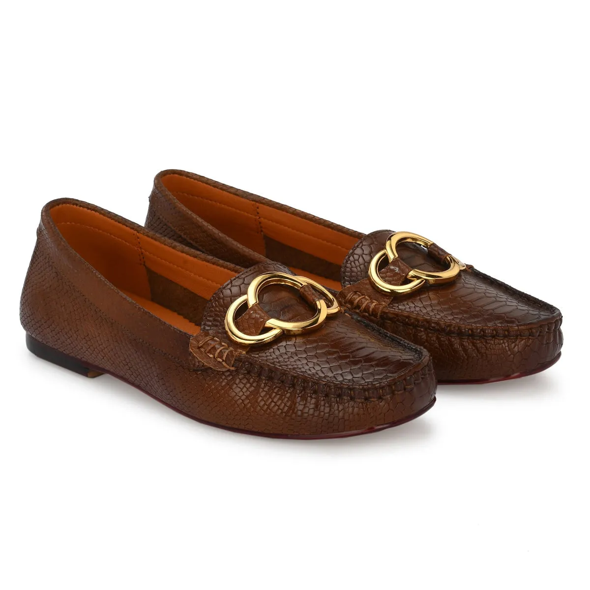 Liz Brown Leather Loafers