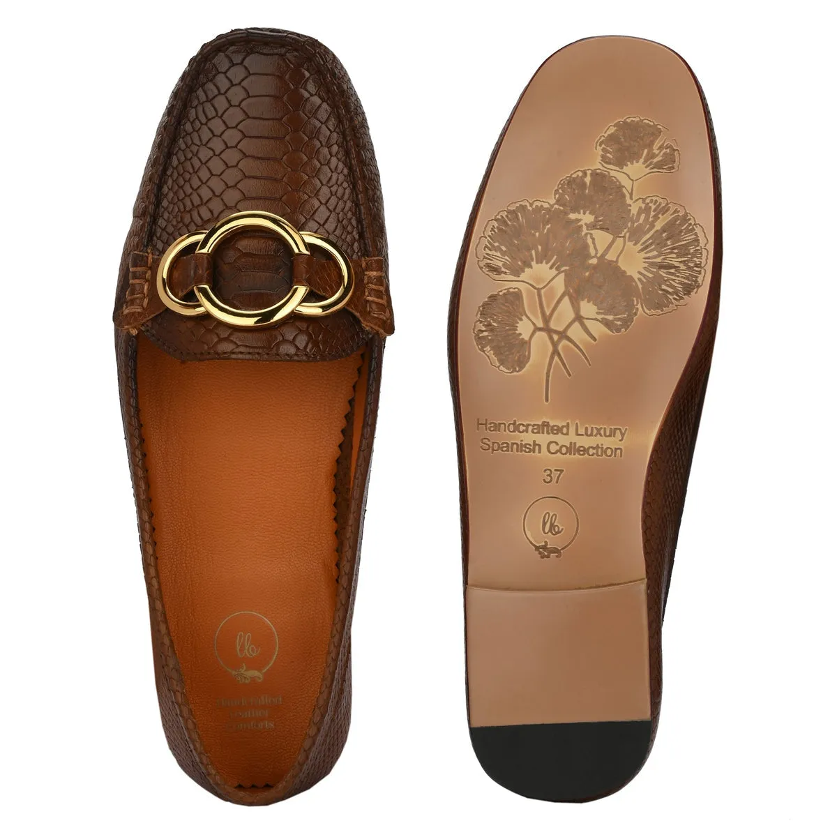 Liz Brown Leather Loafers