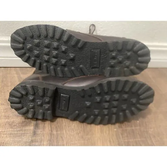 LL Bean Brown Leather Boots Size 7.5 M Lace Up Chukka Men’s New