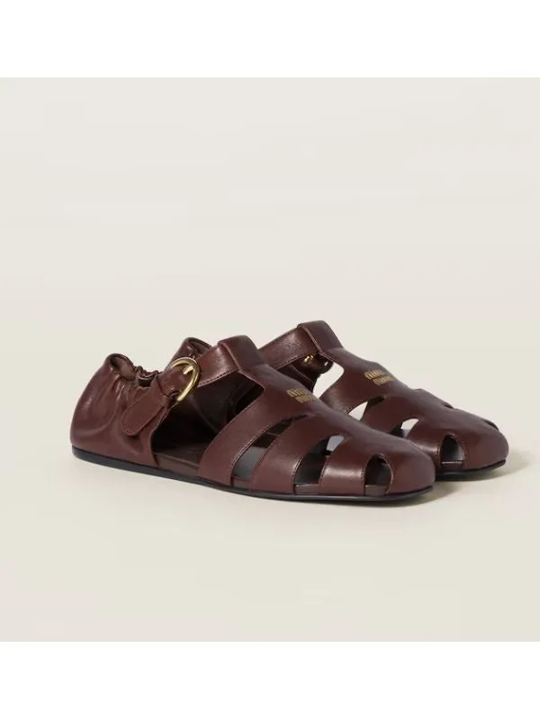 Logo Leather Fisherman Sandals