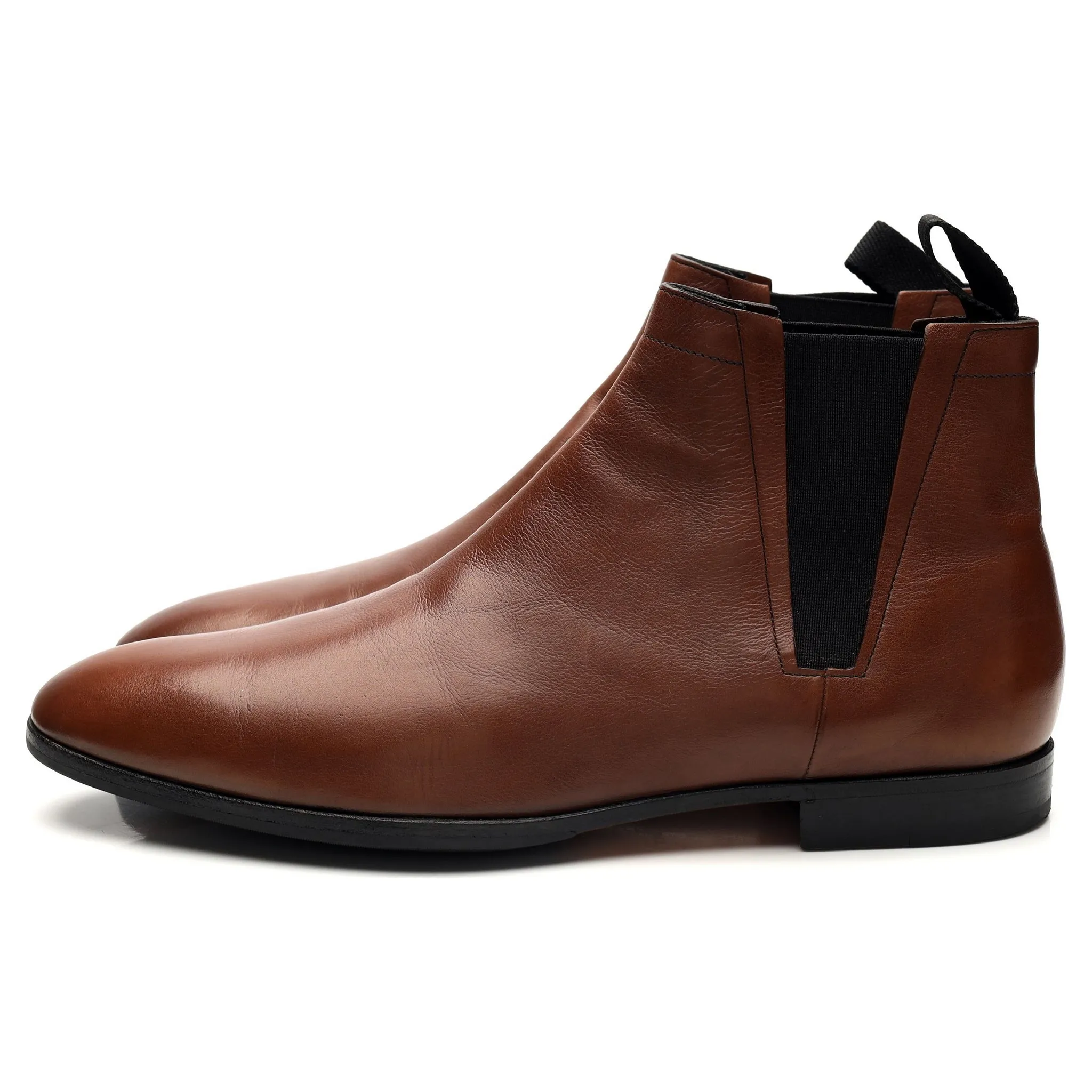 'Lorenzo Rimini' Brown Leather Chelsea Boots UK 9