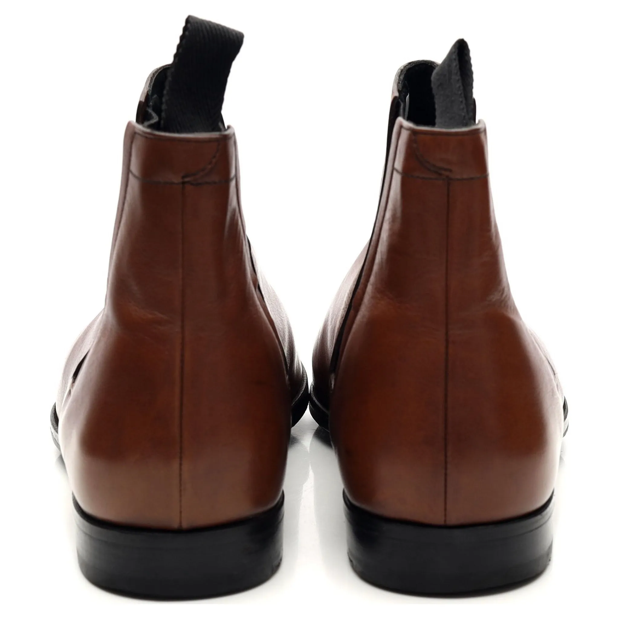 'Lorenzo Rimini' Brown Leather Chelsea Boots UK 9