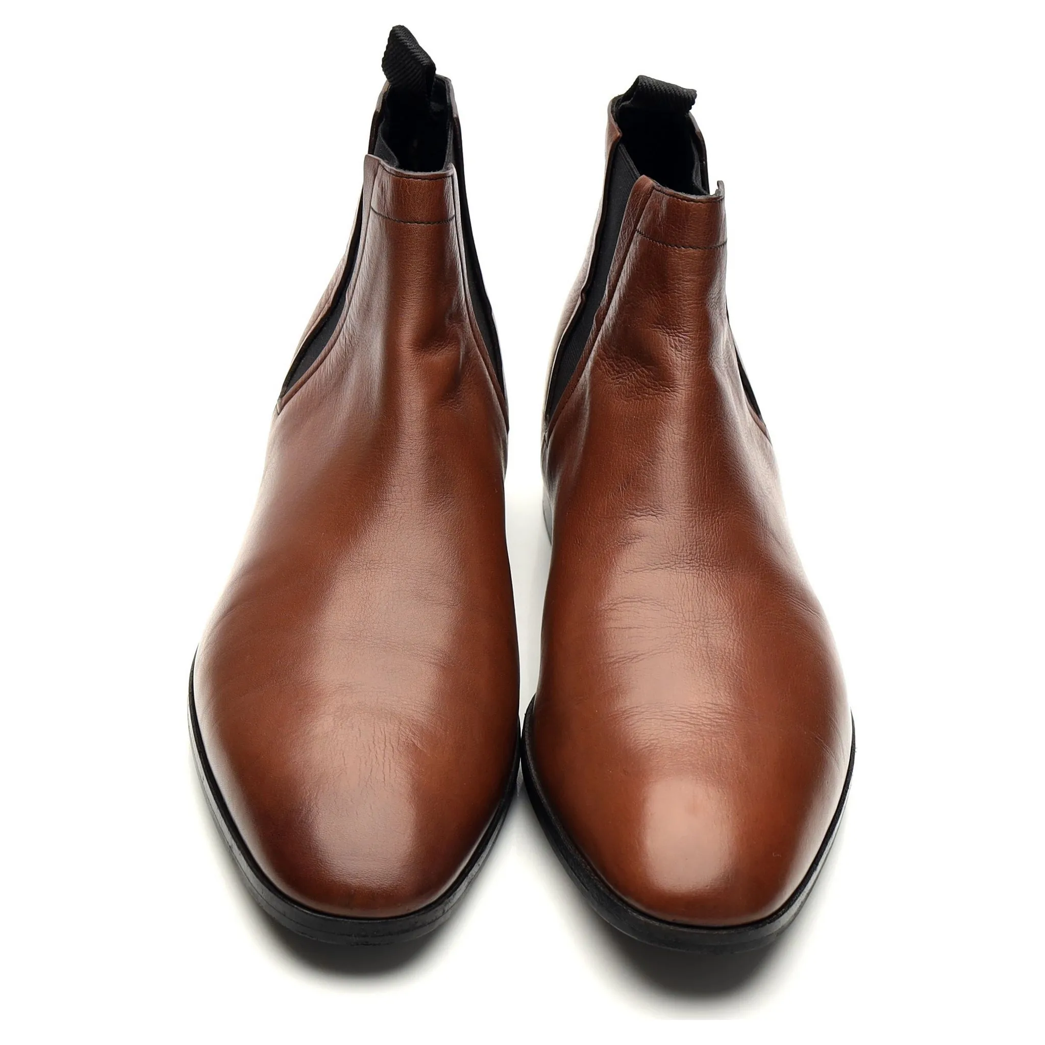 'Lorenzo Rimini' Brown Leather Chelsea Boots UK 9