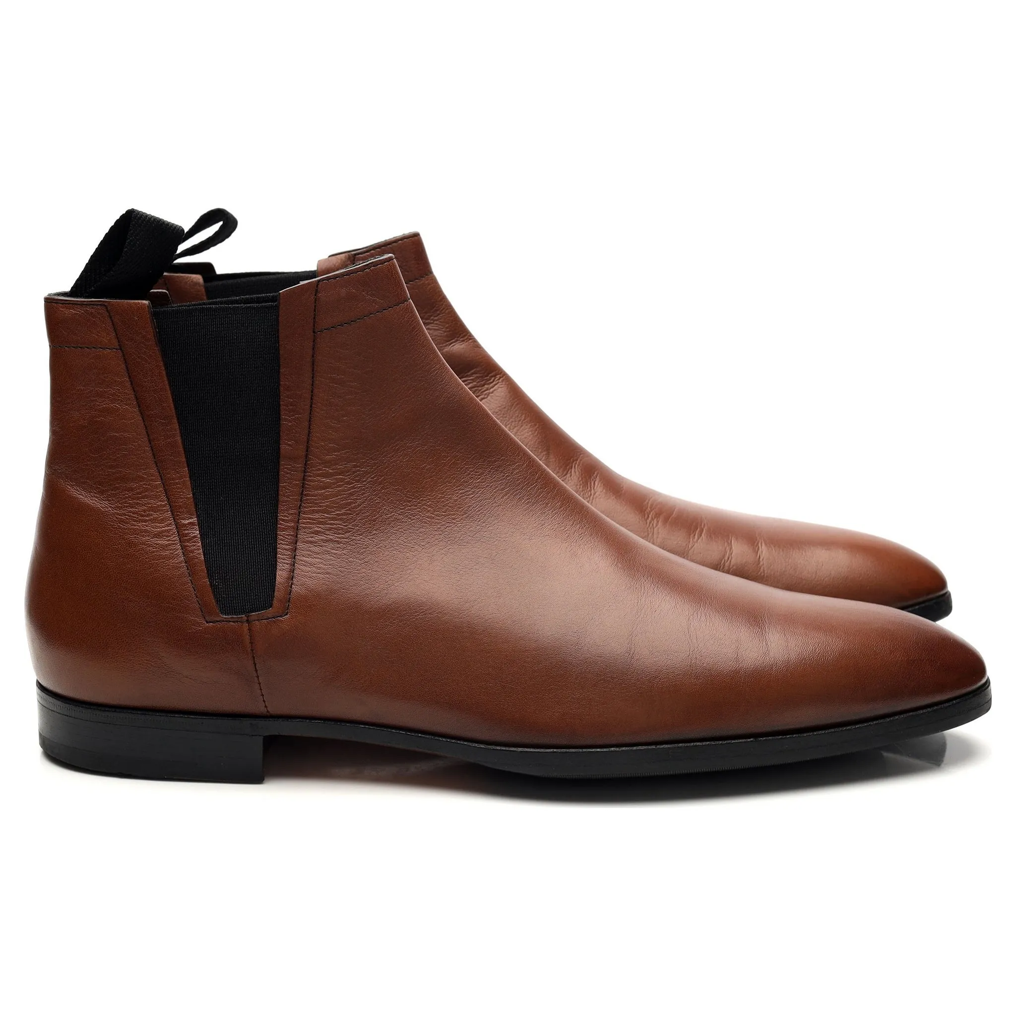 'Lorenzo Rimini' Brown Leather Chelsea Boots UK 9