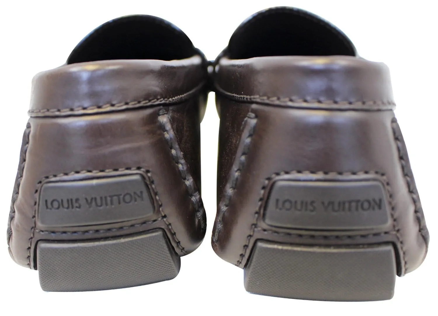 LOUIS VUITTON Dark Brown Monte Carlo Driving Shoes Size 9