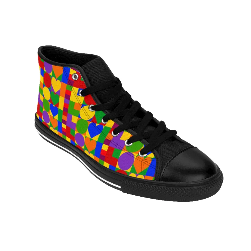 Love Squared - Primary Colors - Women's High-top Sneakers