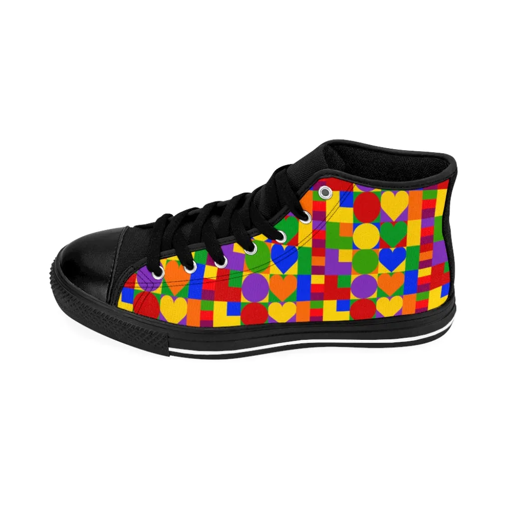 Love Squared - Primary Colors - Women's High-top Sneakers