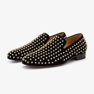 LumiNovi | The Studded Leather Loafers