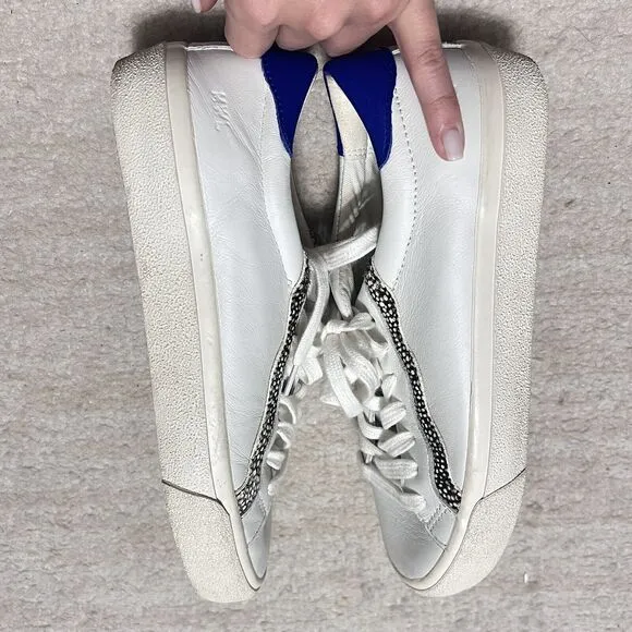 Madewell Women’s Sidewalk Low-Top Sneakers in Leather and Calf Hair Size 6 MD175