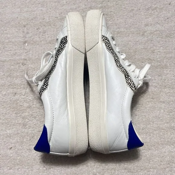 Madewell Women’s Sidewalk Low-Top Sneakers in Leather and Calf Hair Size 6 MD175