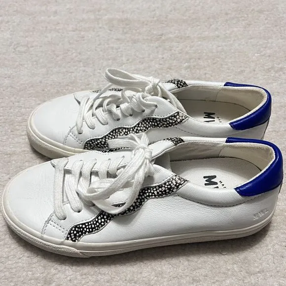 Madewell Women’s Sidewalk Low-Top Sneakers in Leather and Calf Hair Size 6 MD175