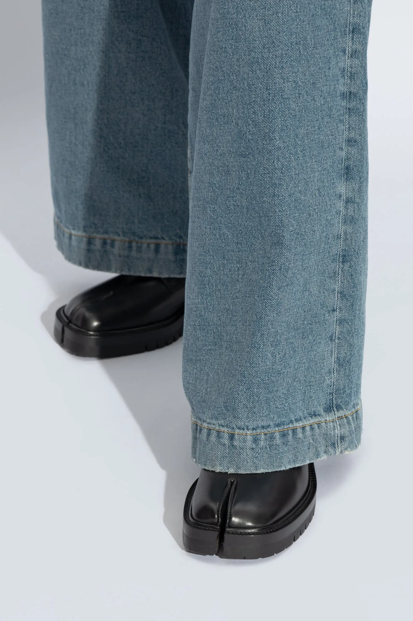 Maison Margiela Leather `tabi` Shoes