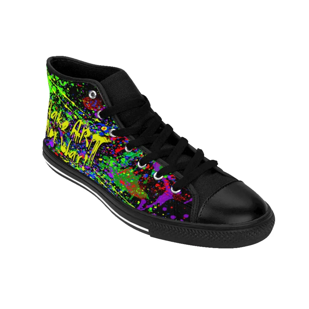Make Art Not War - Paint - Women's High-top Sneakers