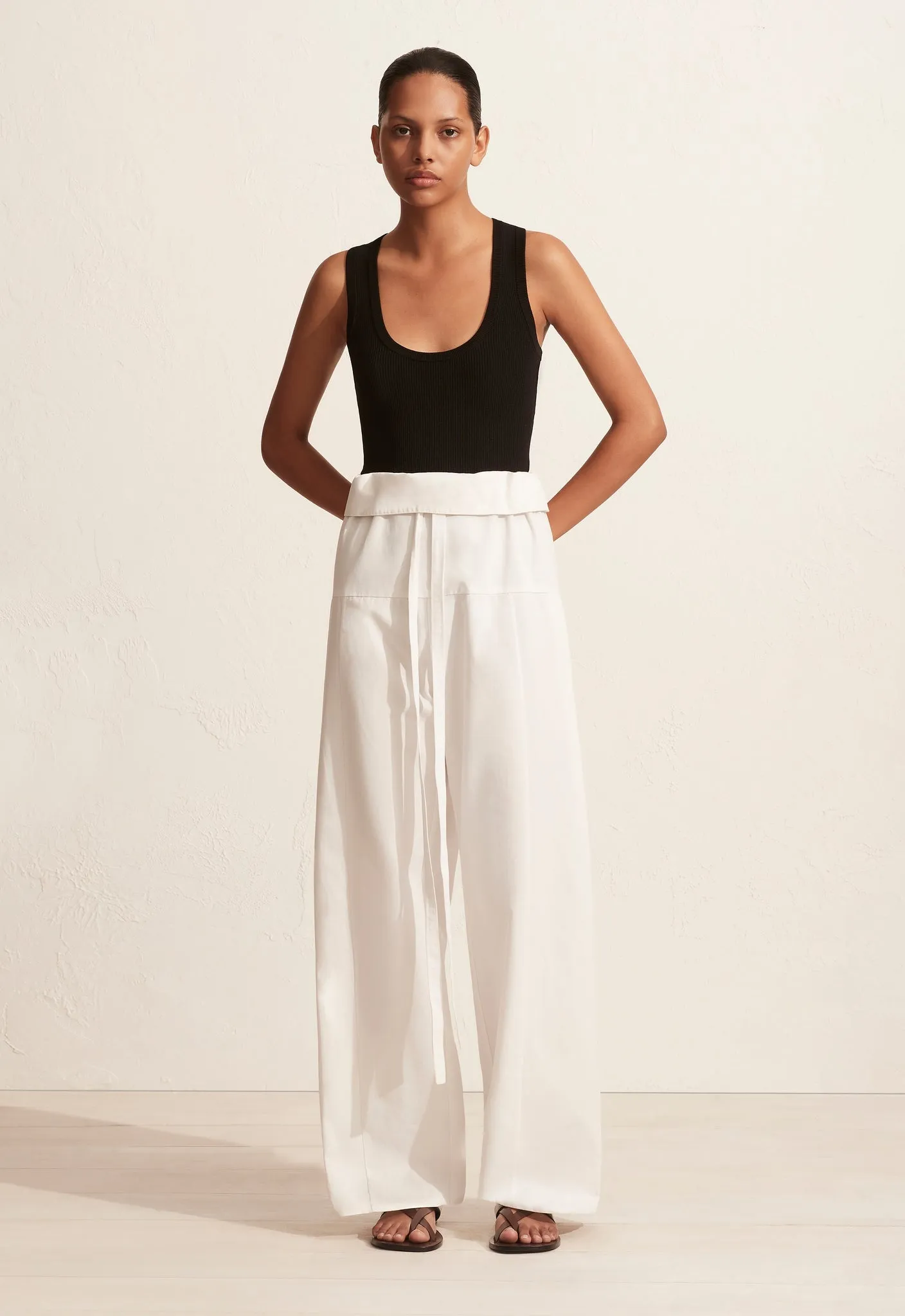 Matteau | Fisherman Drawcord Pant - White