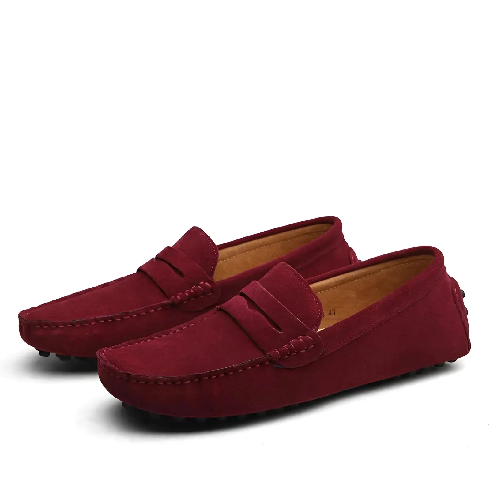 Men's Brown Suede Loafers - Comfortable Slip-On Driving Shoes