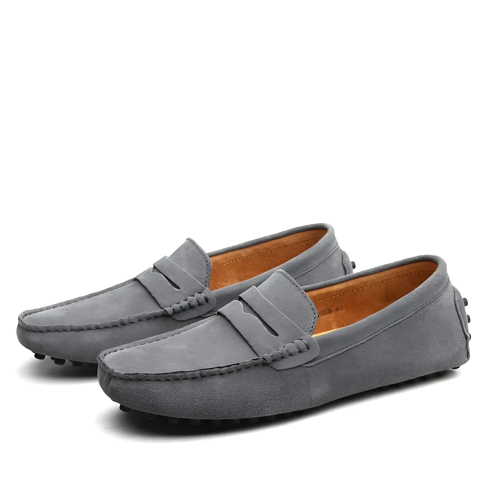 Men's Brown Suede Loafers - Comfortable Slip-On Driving Shoes