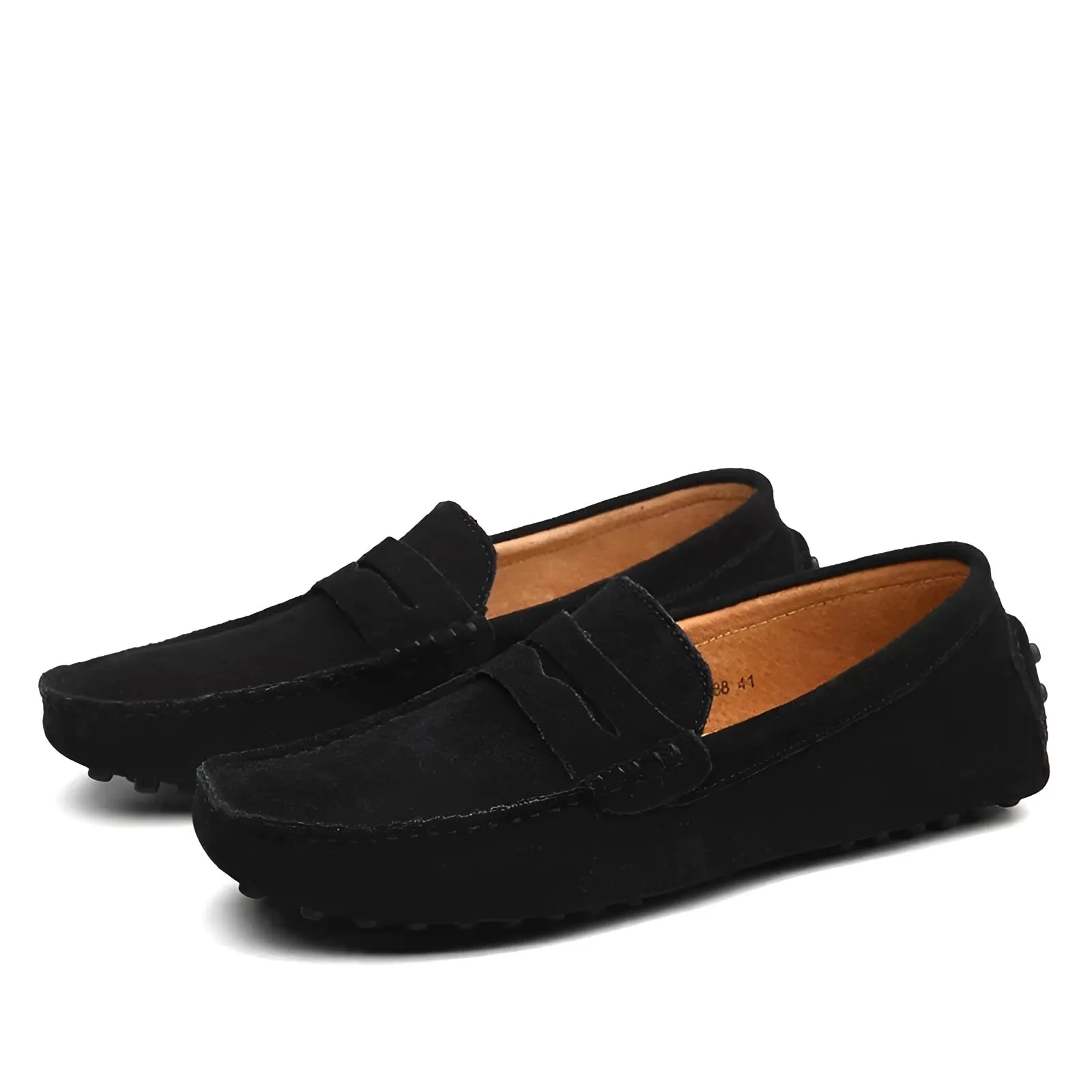 Men's Brown Suede Loafers - Comfortable Slip-On Driving Shoes