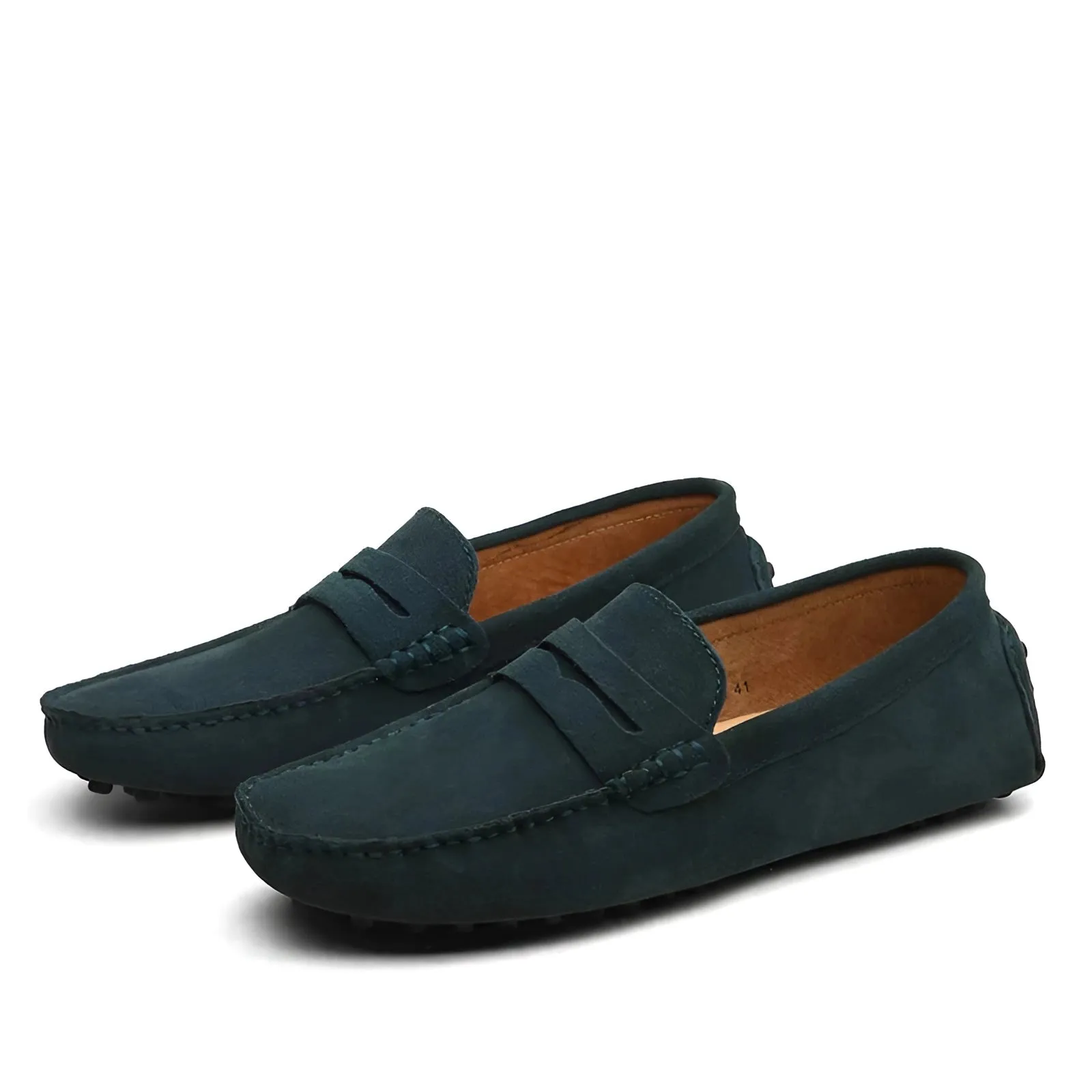 Men's Brown Suede Loafers - Comfortable Slip-On Driving Shoes
