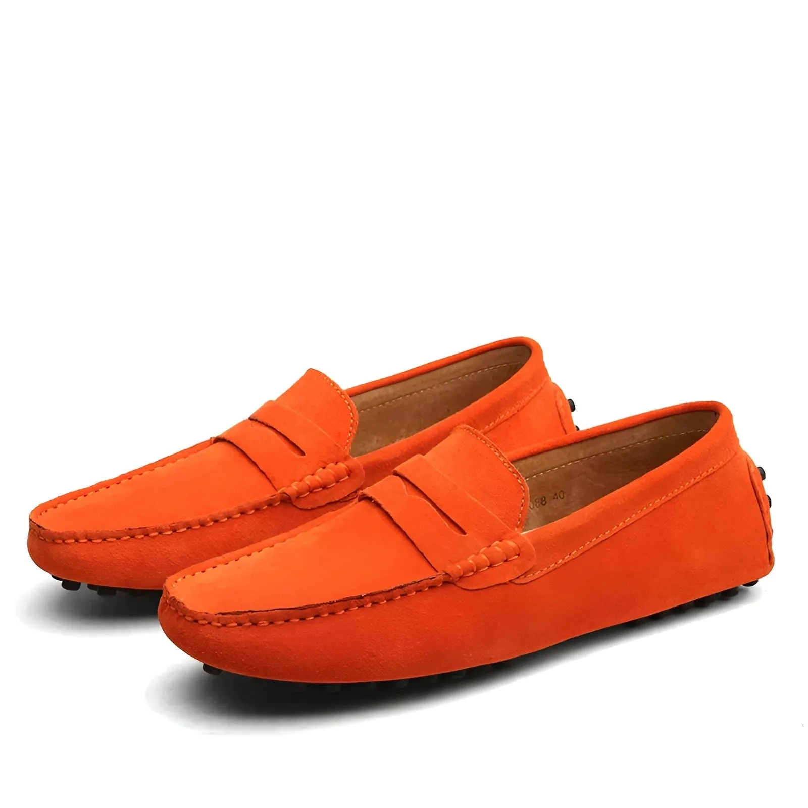 Men's Brown Suede Loafers - Comfortable Slip-On Driving Shoes