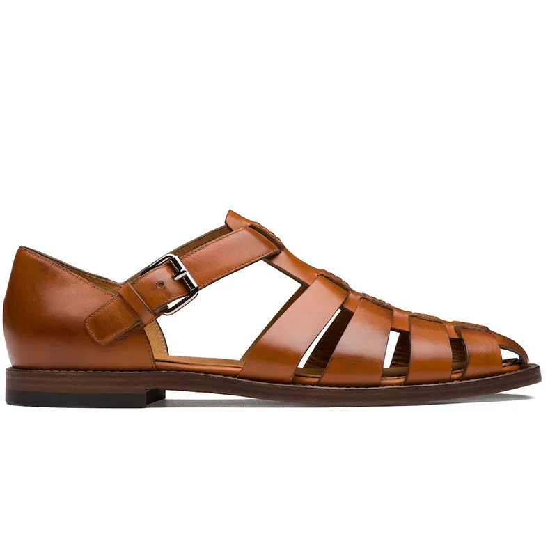 Mens Casual Buckle Up Fisherman Sandals