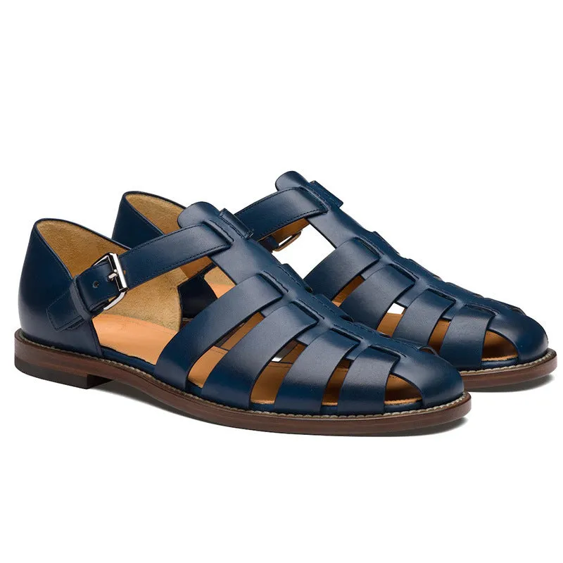 Mens Casual Buckle Up Fisherman Sandals