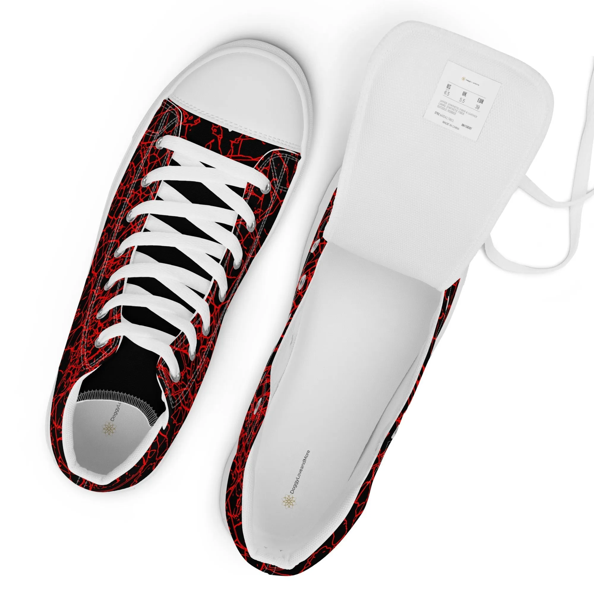Men’s Red Crackle Sneakers