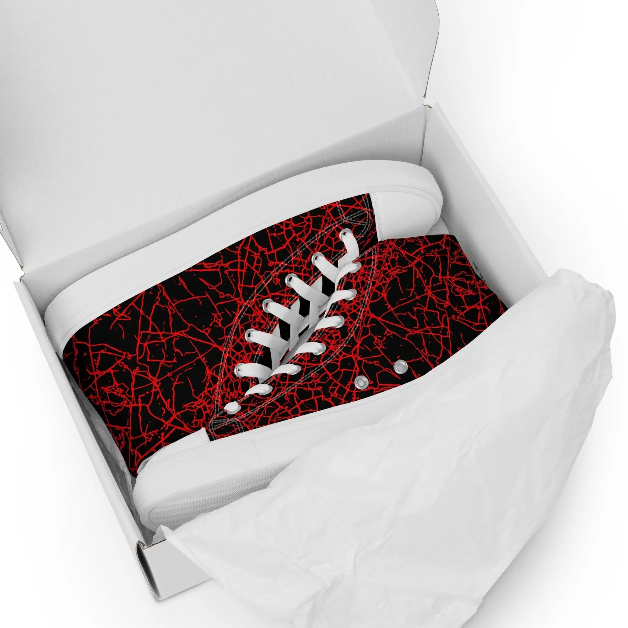Men’s Red Crackle Sneakers