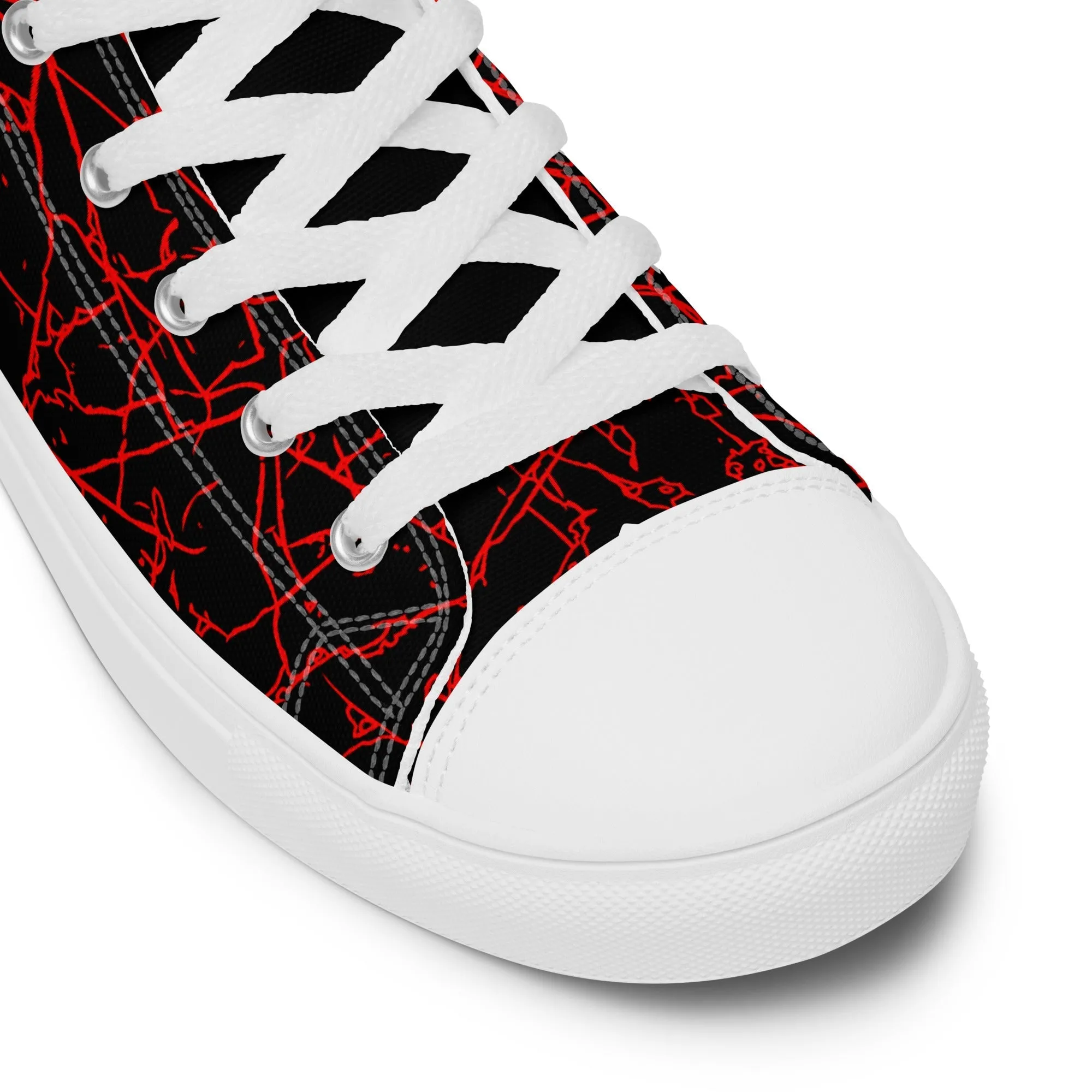 Men’s Red Crackle Sneakers