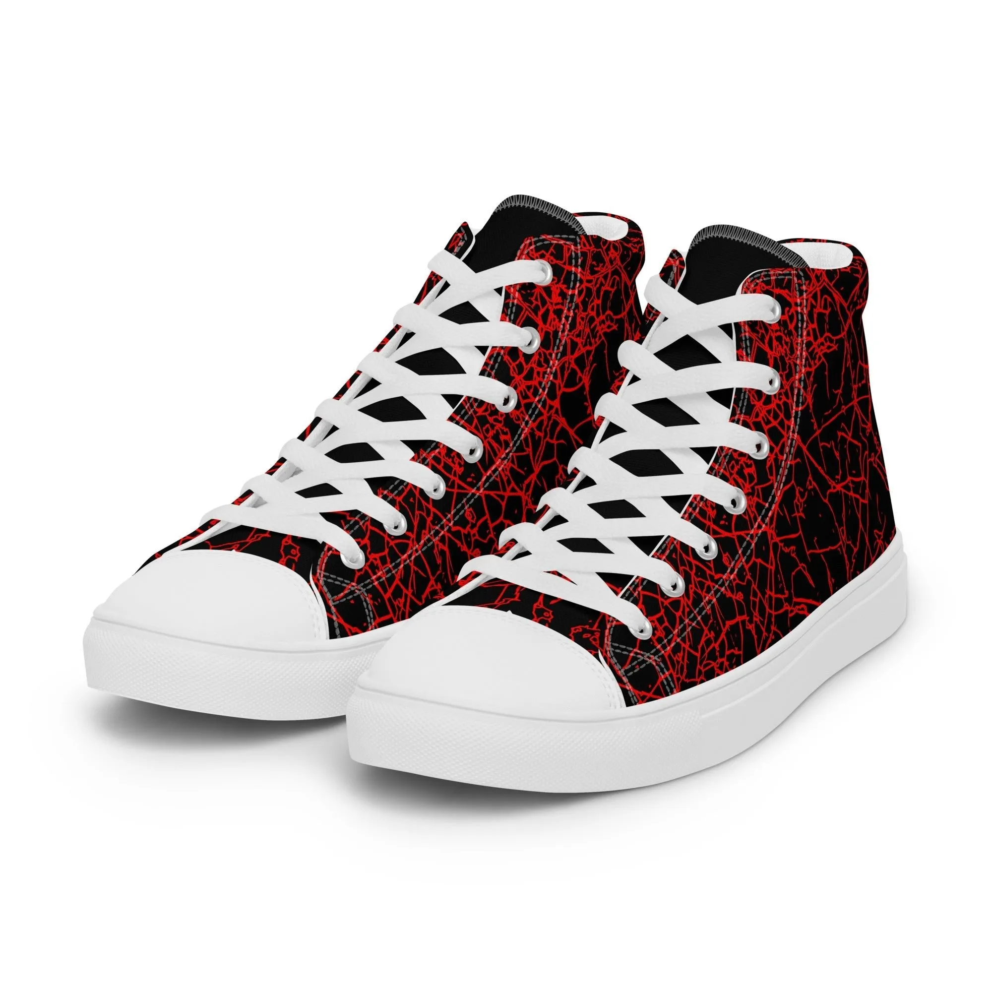 Men’s Red Crackle Sneakers