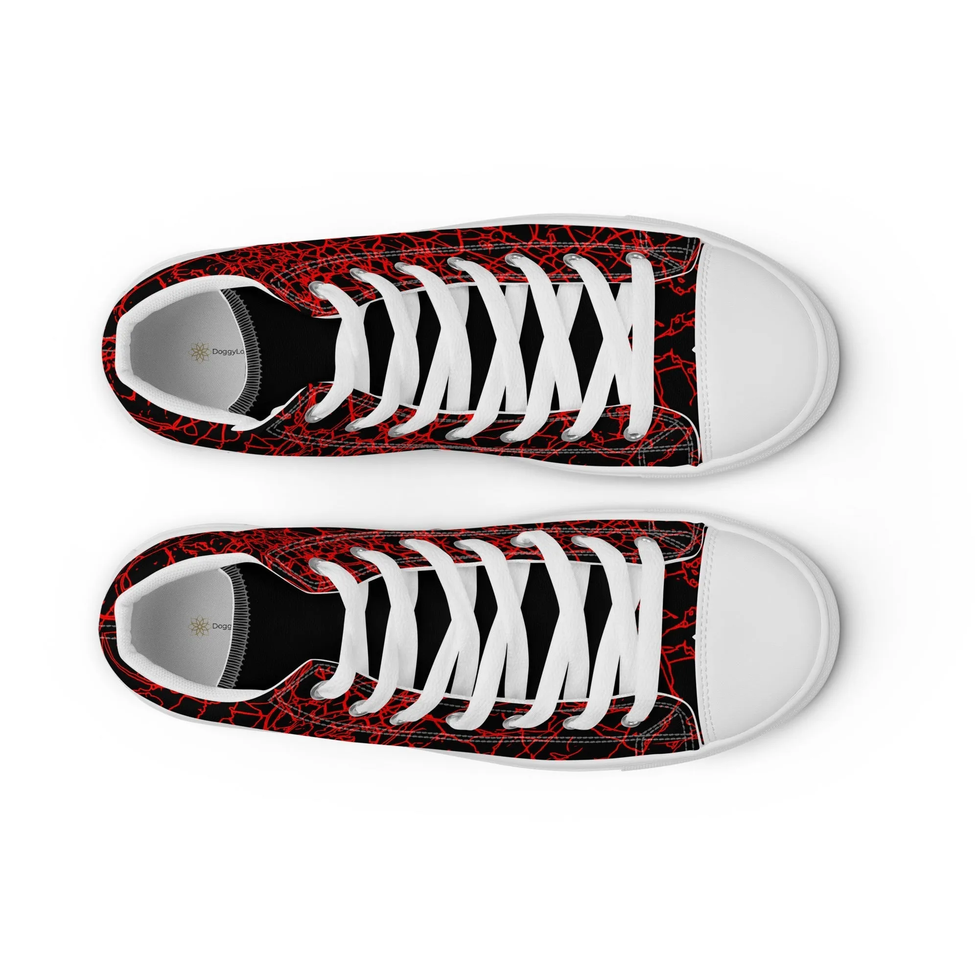 Men’s Red Crackle Sneakers