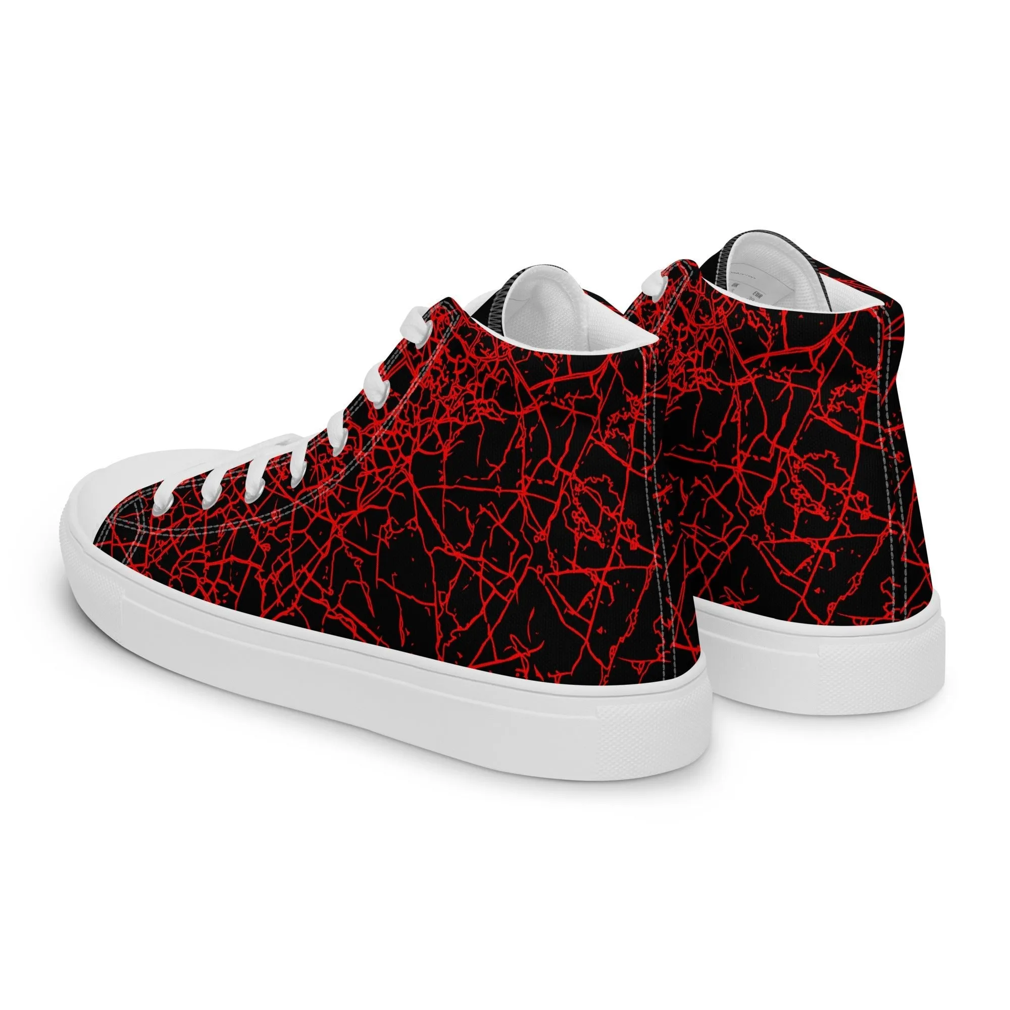 Men’s Red Crackle Sneakers