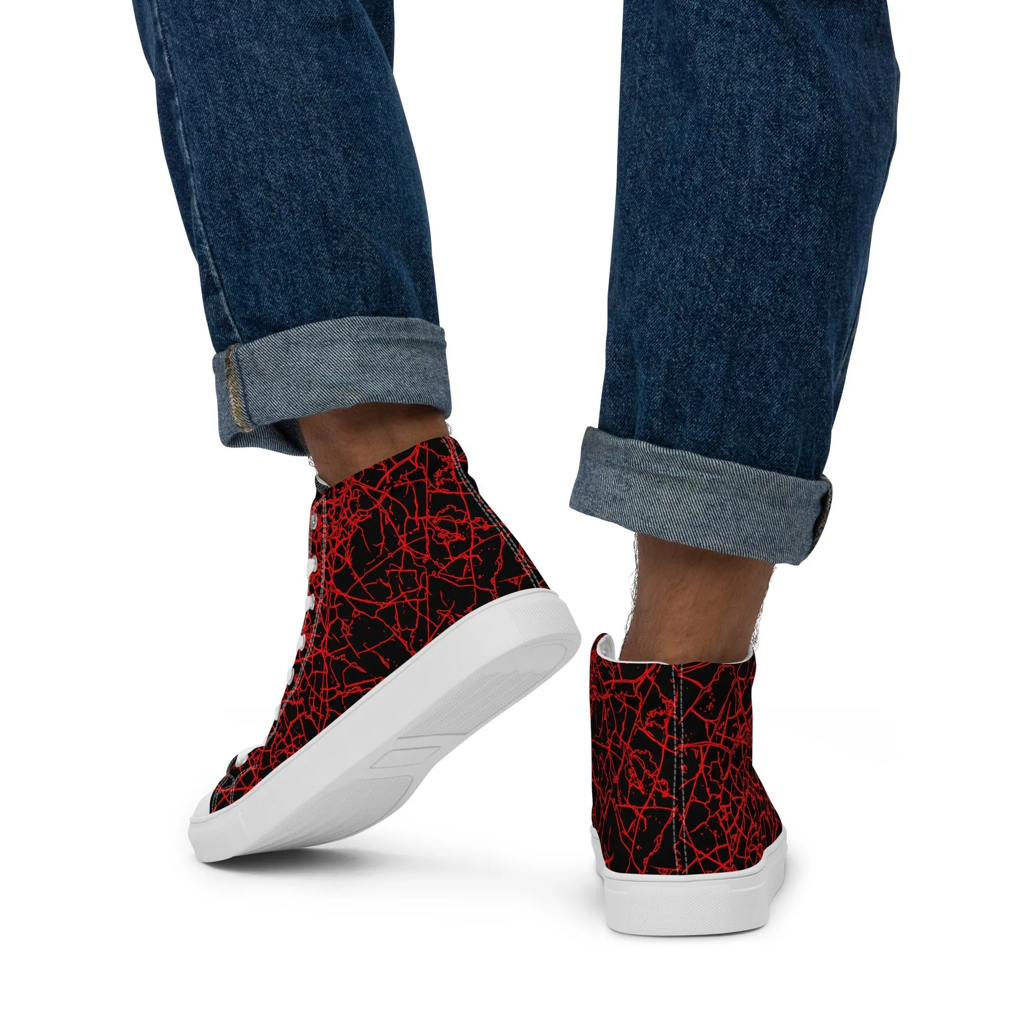 Men’s Red Crackle Sneakers